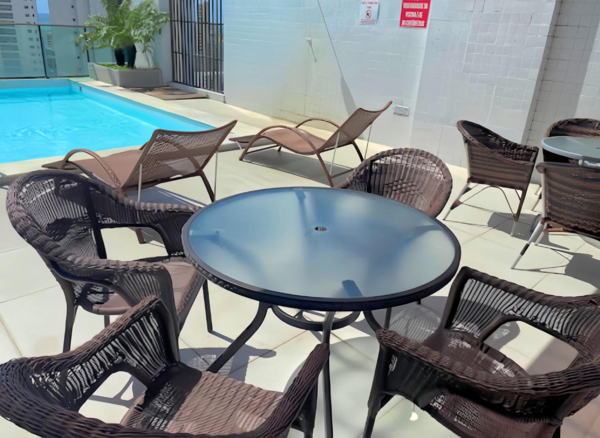 Flat Piscina No Rooftop Aluguel Temporada Em Ресифи Экстерьер фото