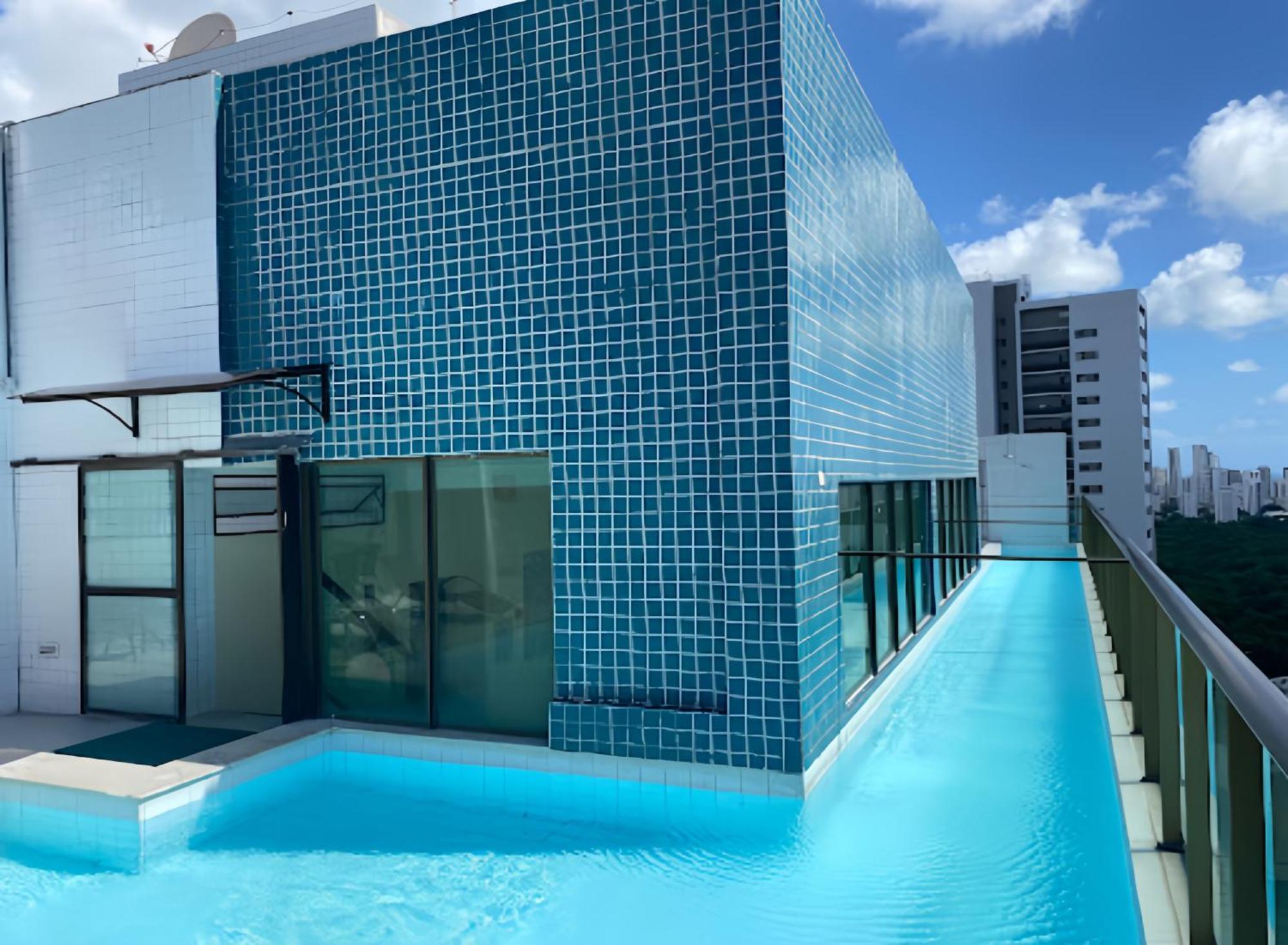 Flat Piscina No Rooftop Aluguel Temporada Em Ресифи Экстерьер фото